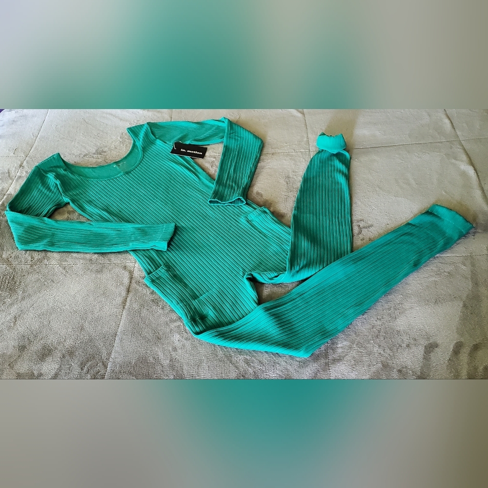 Ribbed Jumpsuit with Pockets - Yoga, Lounge, Workout, Activewear